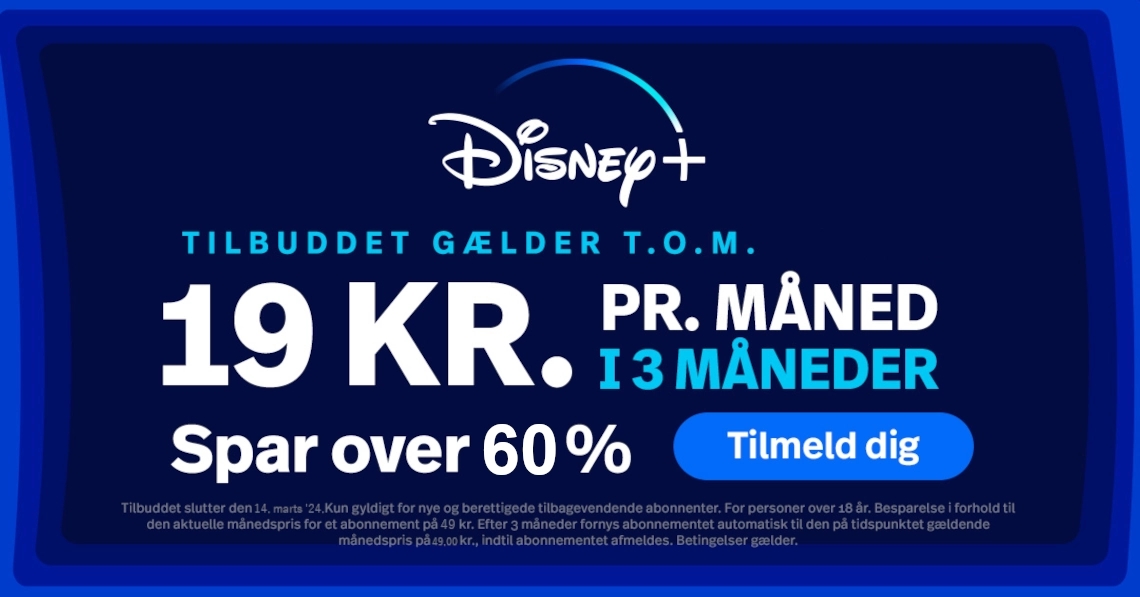 Disney Plus 19 kr.
