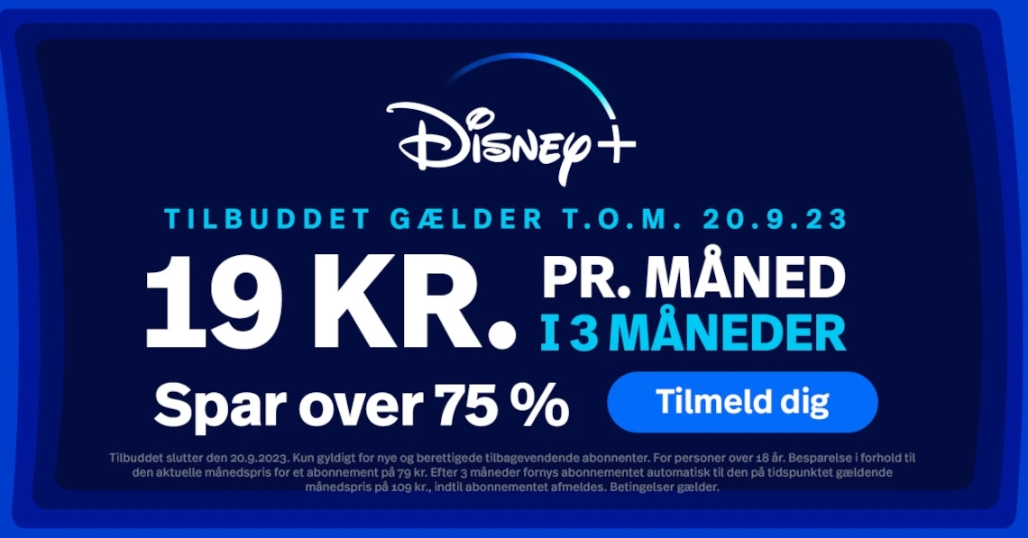 Disney Plus 19 kr.