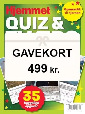 Hjemmet Quiz & Tværs gaveabonnement