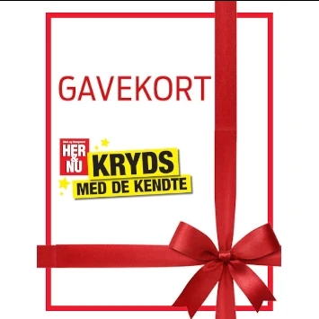 Gaveabonnement gavekort HER&NU kryds med de kendte