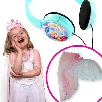 DIsney prinsesser abonnement + Frost hovedtelefoner og prinsesse udklædning